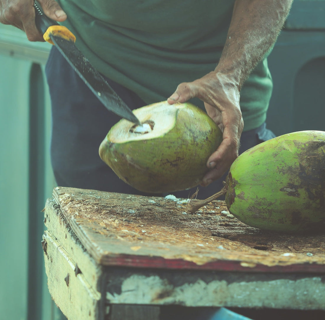 young green fruits for real coconut water
