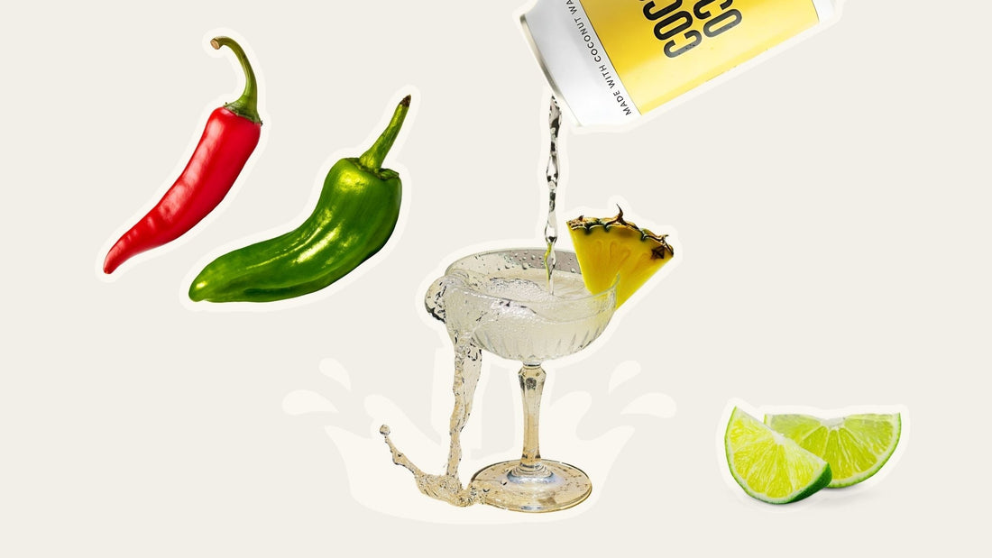 Chilli Piña Colada Spritz — spicy pineapple cocktail with Coco Loco Pineapple hard seltzer