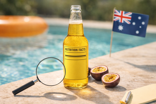Why does alcohol not have nutrition facts in Australia