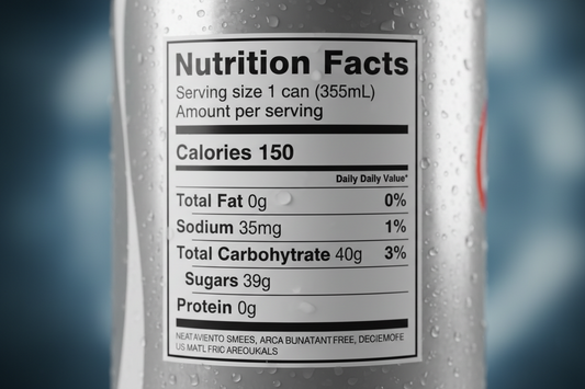 detail on low sugar alcohol can with nutrition facts