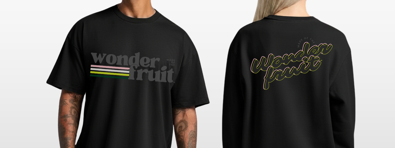 Drop 02 Wonderfruit collection by Coco Loco — limited-edition Miami Nights and Vintage Vibes streetwear in black