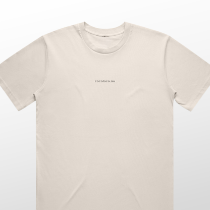 Coco Loco OG Tee front flat lay — black tee with Coco Loco logo